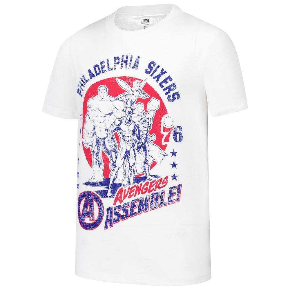 NBA - Philadelphia 76ers Youth NBA x Marvel Avengers Squad T-Shirt - White