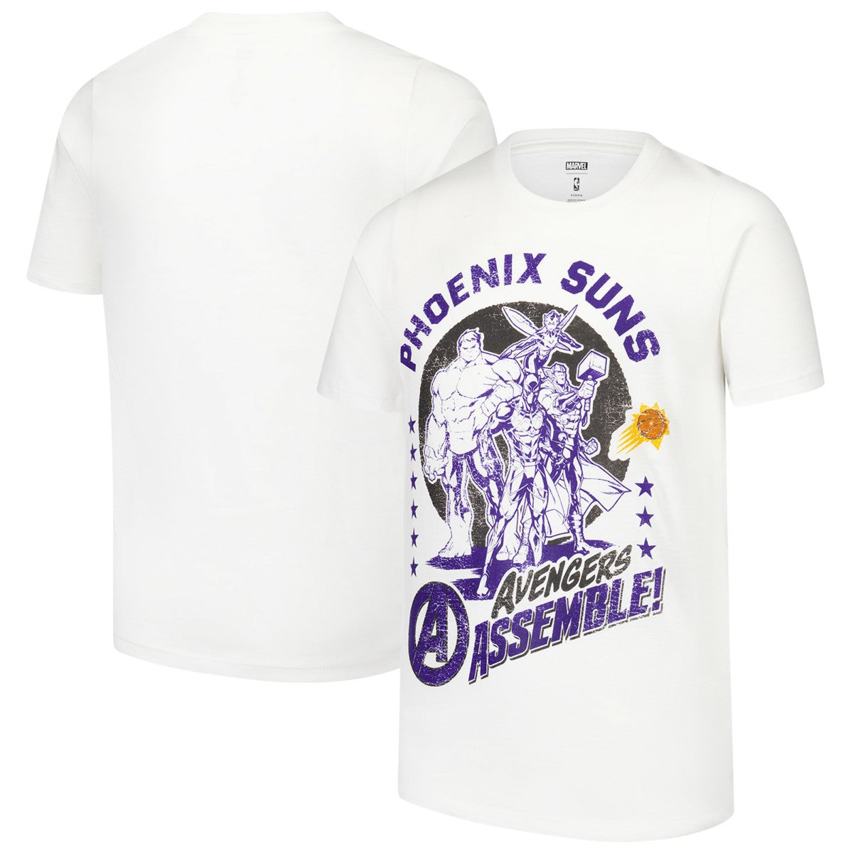 NBA - Phoenix Suns Youth NBA x Marvel Avengers Squad T-Shirt - White