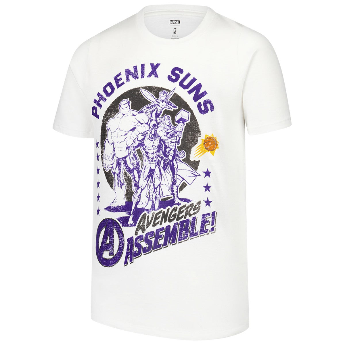 NBA - Phoenix Suns Youth NBA x Marvel Avengers Squad T-Shirt - White