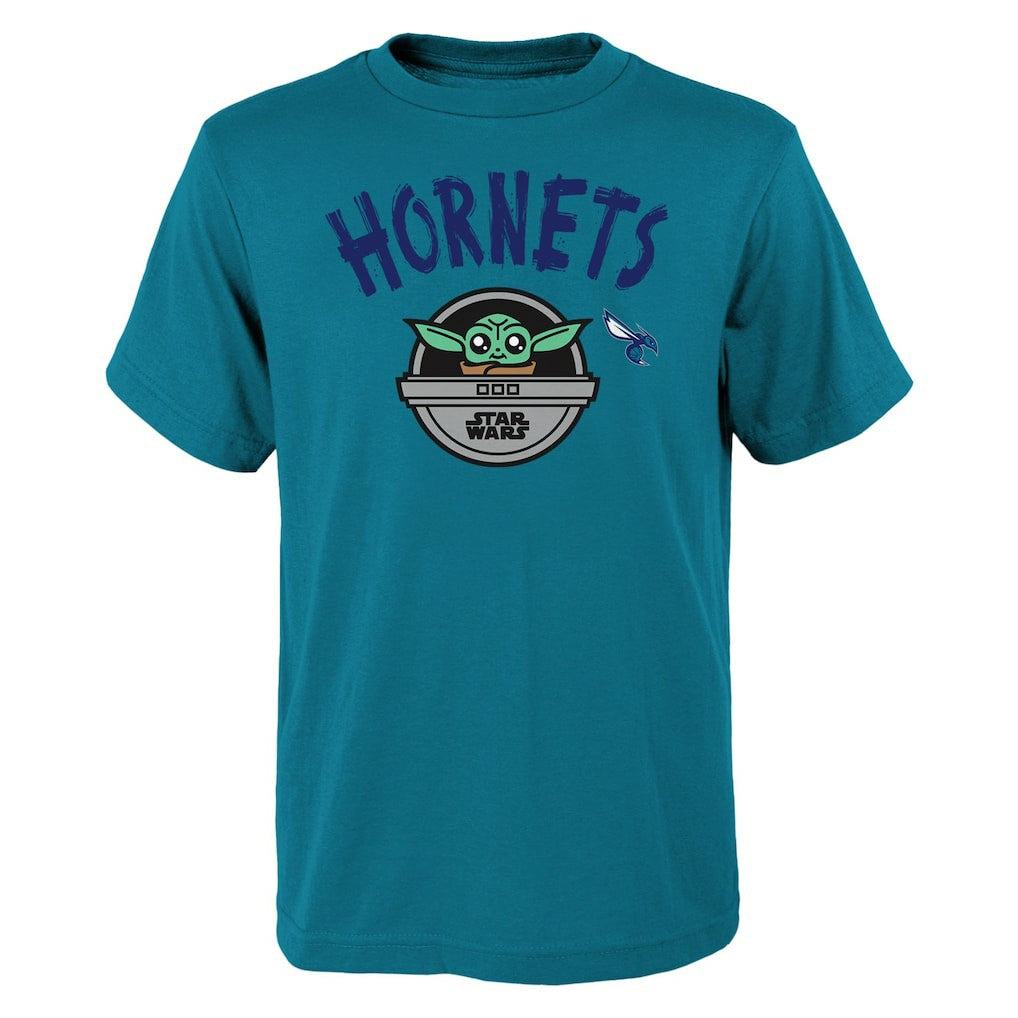 NBA - Charlotte Hornets Youth Star Wars The Child T-Shirt - Teal