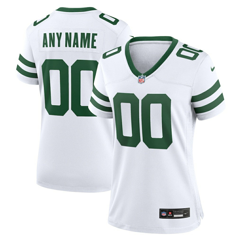 New York Jets Women's Custom Game Jersey Legacy White - Nike
