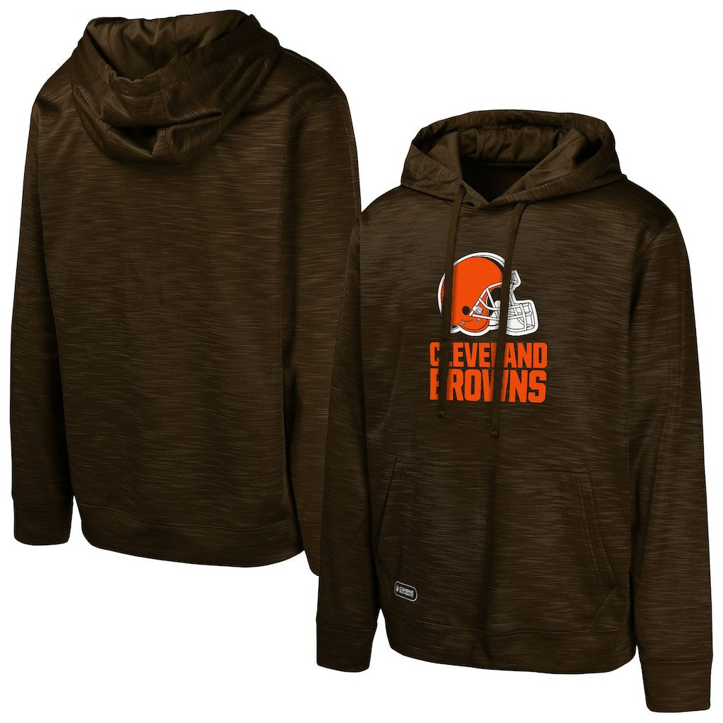 Cleveland Browns Streak Fleece Pullover Hoodie Brown - NFL