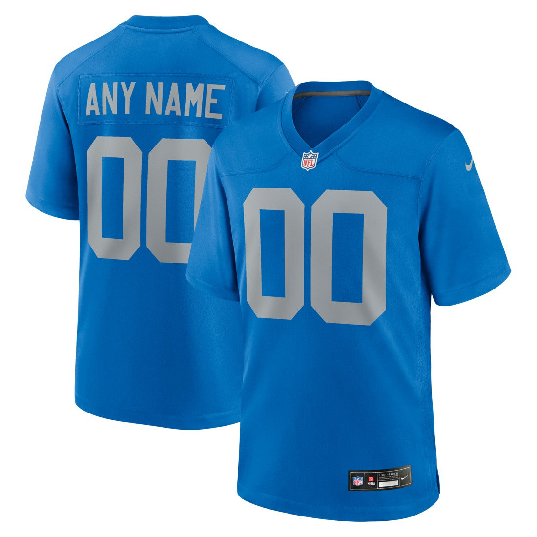 Detroit Lions Alternate Custom Game Jersey - Blue | NFL Jerseys