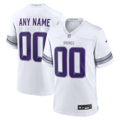 Minnesota Vikings Alternate Custom Game Jersey White - Nike
