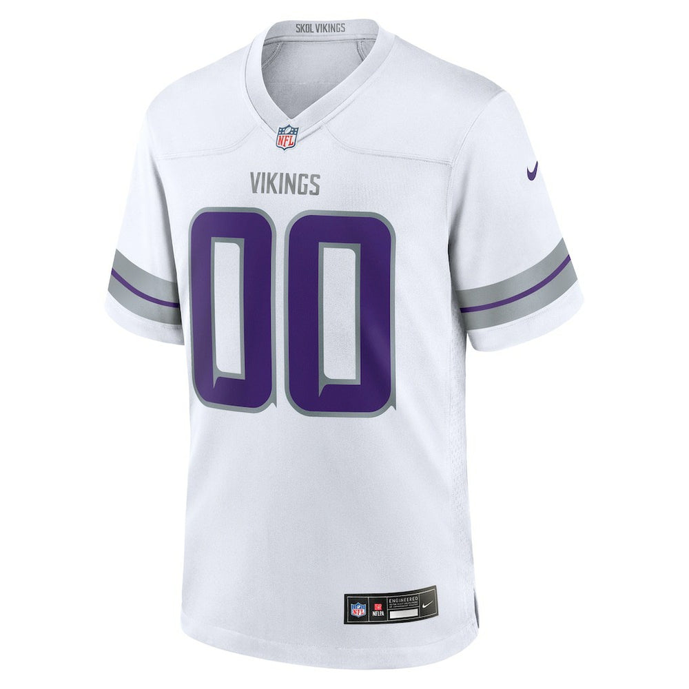Minnesota Vikings Alternate Custom Game Jersey White - Nike