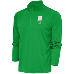 New York Rangers Antigua Shamrock Tribute Quarter-Zip Pullover Top Kelly Green