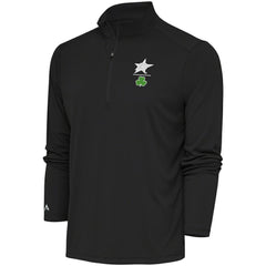 Dallas Stars - Antigua Shamrock Tribute Quarter-Zip Pullover Top Charcoal