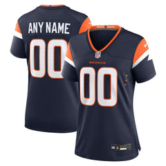 Denver Broncos Women's Alternate Mile High Collection Custom Game Jersey Navy - Nike