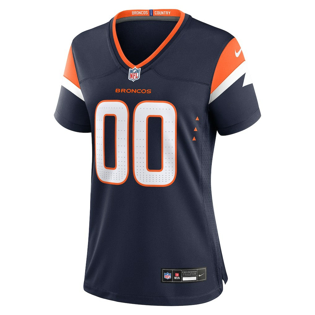 Denver Broncos Women's Alternate Mile High Collection Custom Game Jersey - Navy | NFL Jerseys