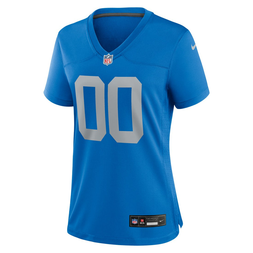 Detroit Lions Women's Alternate Custom Game Jersey Blue - Nike