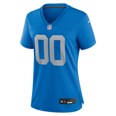 Detroit Lions Women's Alternate Custom Game Jersey Blue - Nike