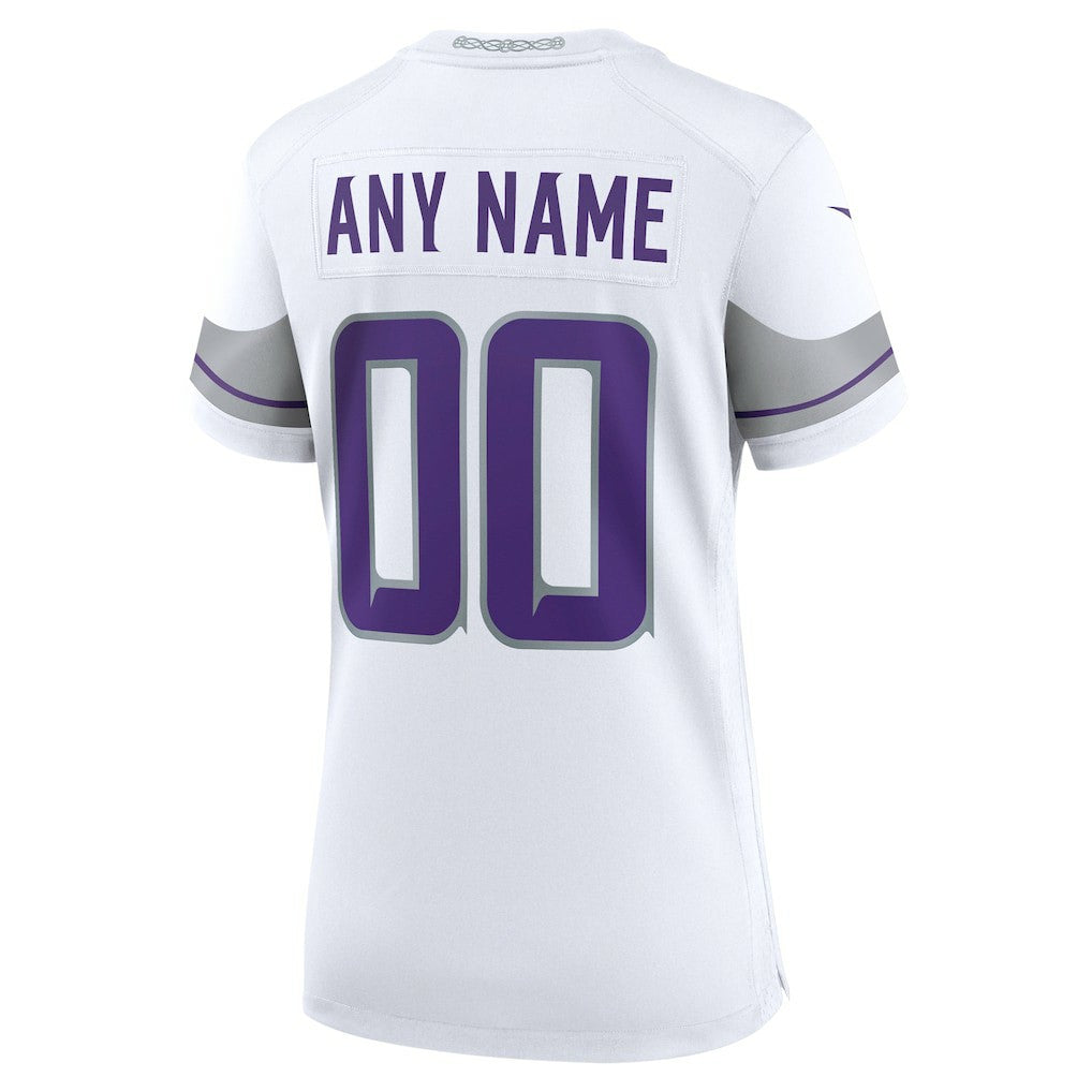 Minnesota Vikings Women's Alternate Custom Game Jersey White - Nike