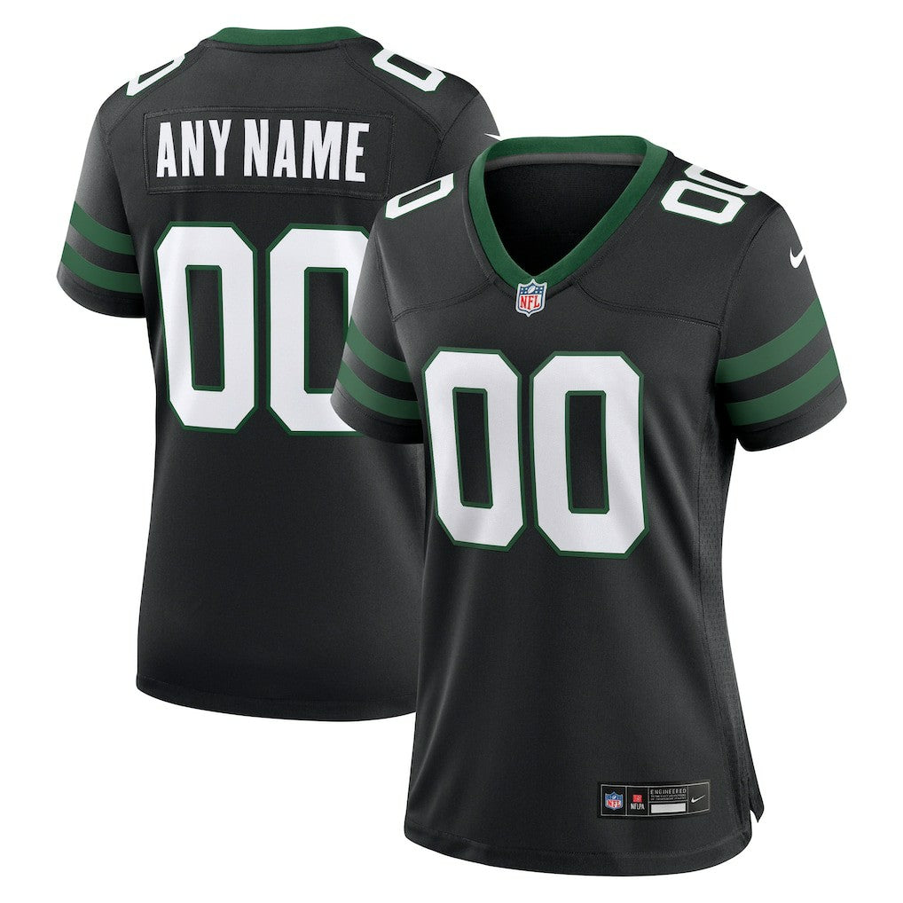 New York Jets Women's Alternate Custom Game Jersey Legacy Black - Nike