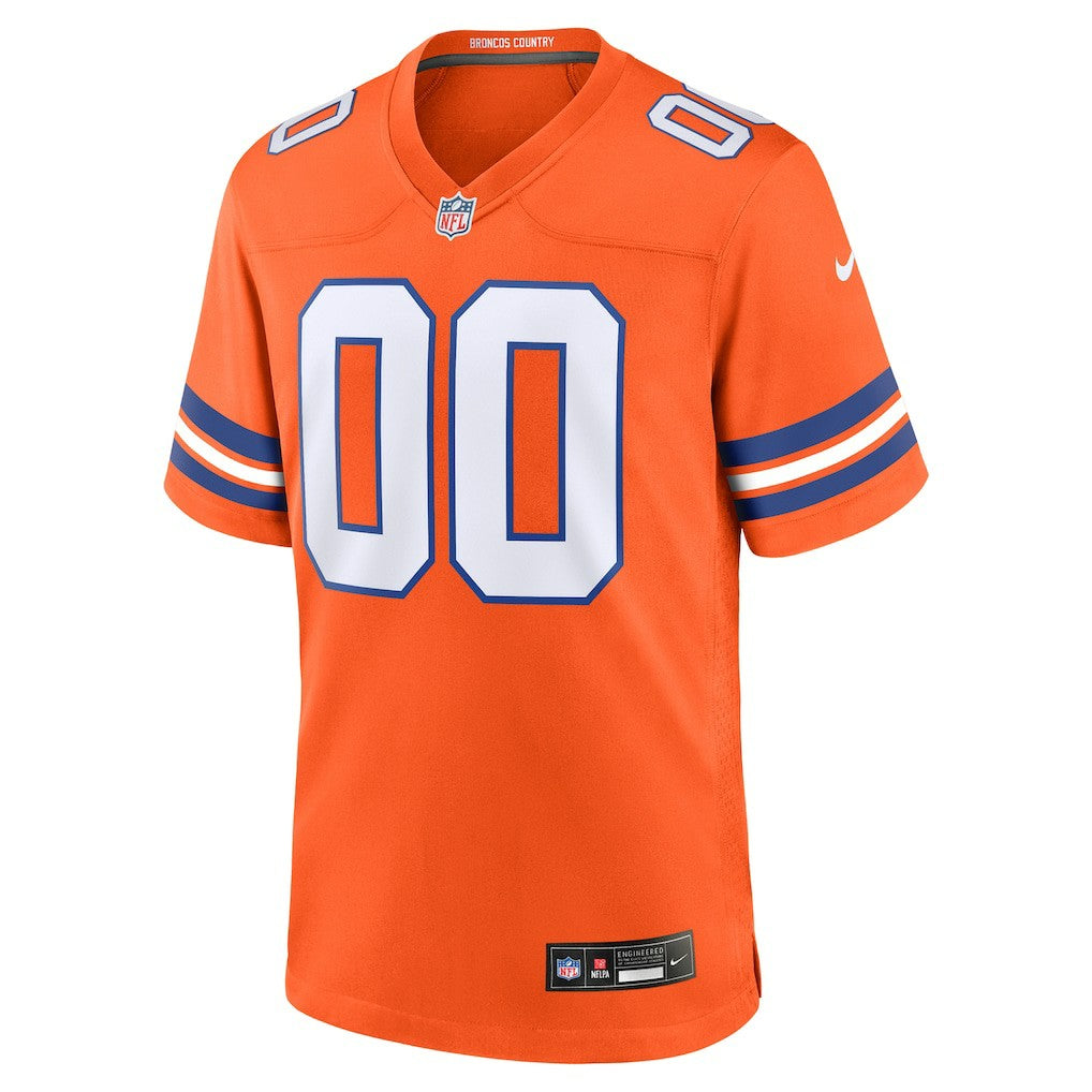Denver Broncos Mile High Collection 1977 Throwback Custom Game Jersey - Orange | NFL Jerseys