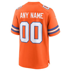 Denver Broncos Mile High Collection 1977 Throwback Custom Game Jersey Orange - Nike