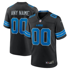 Detroit Lions Alternate Custom Game Jersey Black - Nike