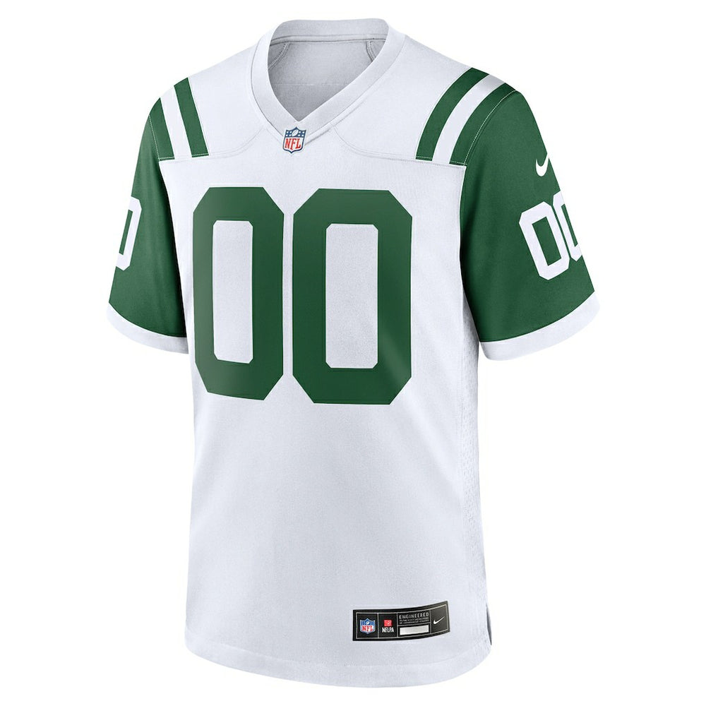 New York Jets Classic Alternate Custom Replica Jersey White - Nike