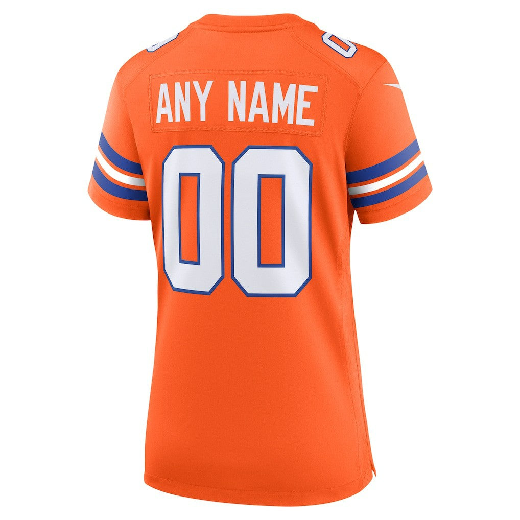 Denver Broncos Women's Mile High Collection 1977 Throwback Custom Game Jersey Orange - Nike
