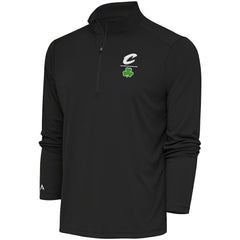 NBA - Cleveland Cavaliers Antigua Shamrock Tribute Quarter-Zip Pullover Top - Charcoal