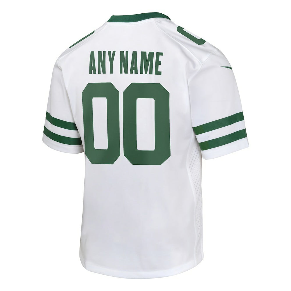 New York Jets Youth Custom Game Jersey Legacy White - Nike