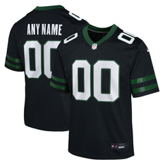 New York Jets Youth Alternate Custom Game Jersey Black - Nike