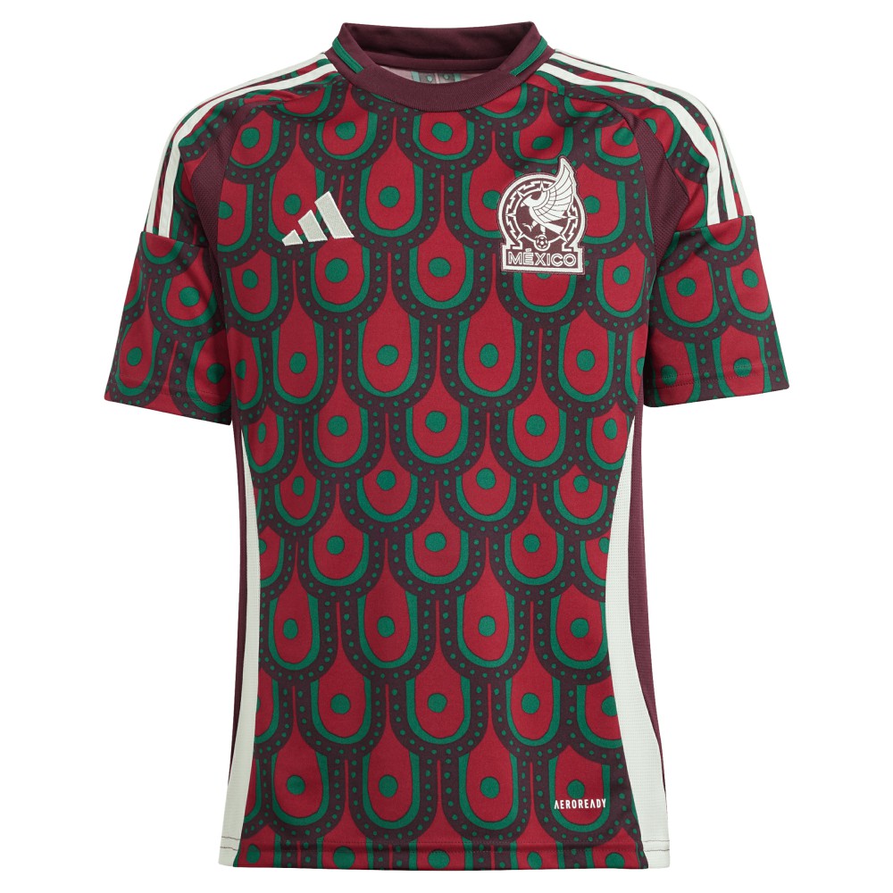 Adidas Mexico National Team Youth 2024 Home Replica Jerseys - Burgundy