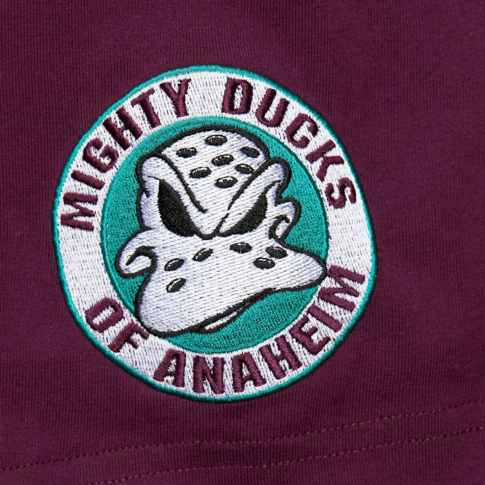 Teemu Selanne Anaheim Ducks - Mitchell & Ness Premium Nickname Vintage Logo T-Shirt Purple