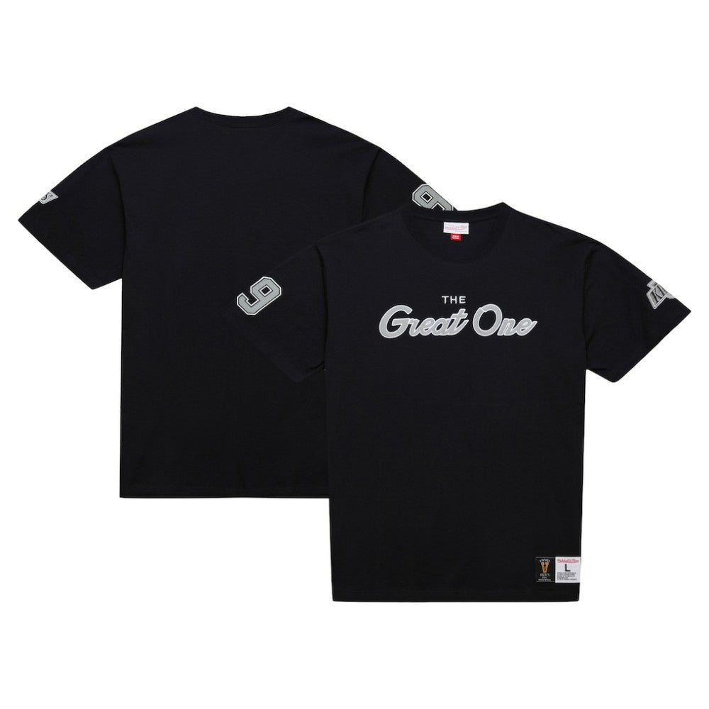 Wayne Gretzky Los Angeles Kings - Mitchell & Ness Premium Nickname Vintage Logo T-Shirt Black
