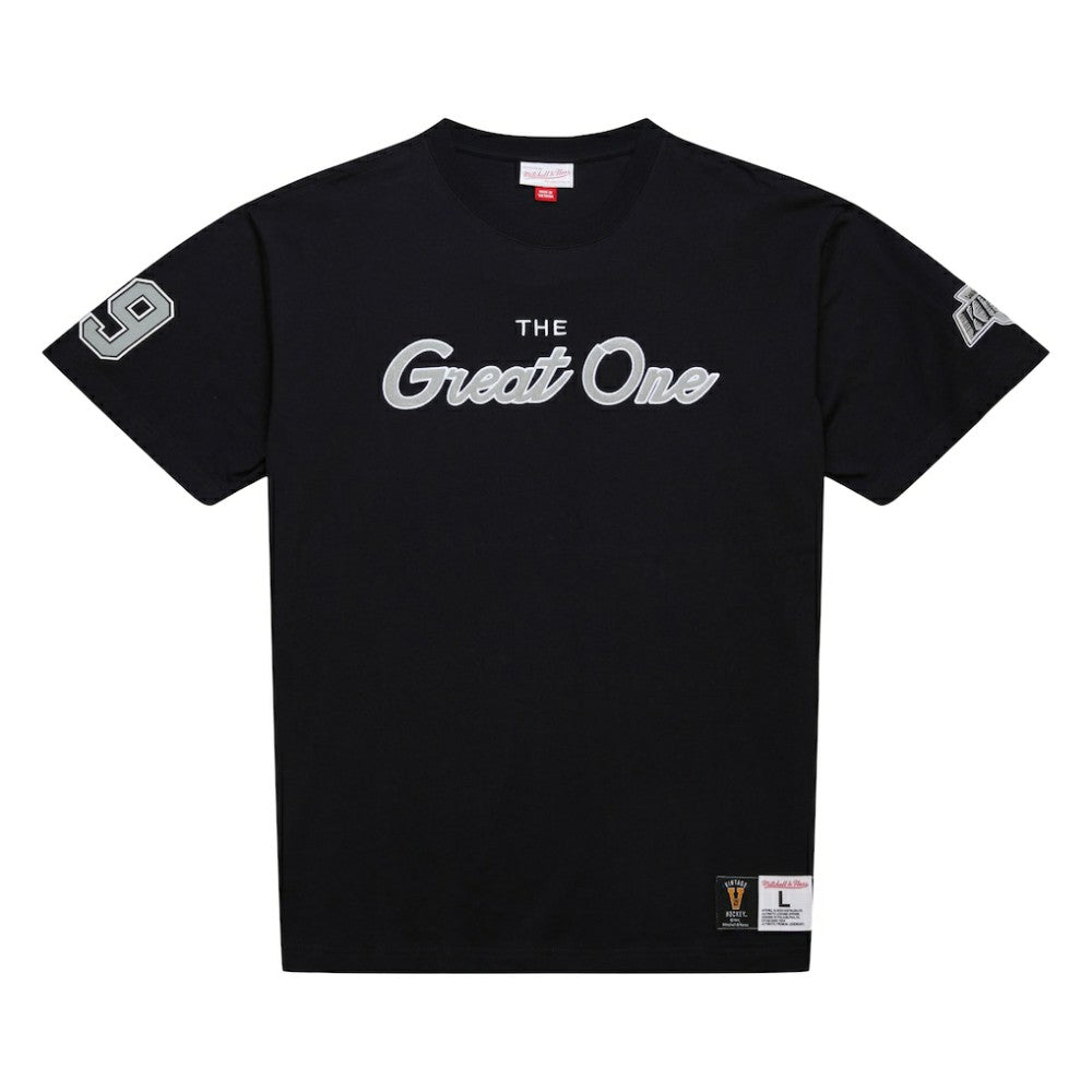 Wayne Gretzky Los Angeles Kings - Mitchell & Ness Premium Nickname Vintage Logo T-Shirt Black