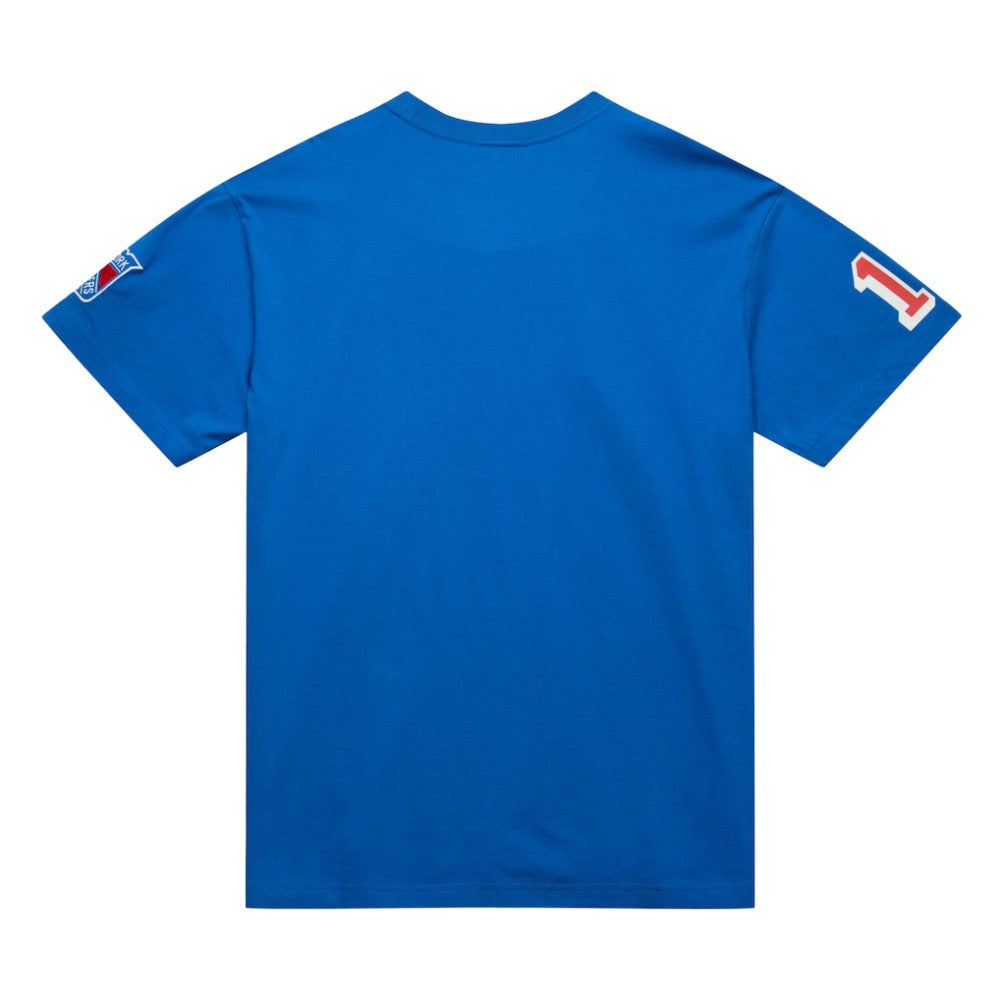 Mark Messier New York Rangers Mitchell & Ness Premium Nickname Vintage Logo T-Shirt Blue