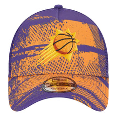 New Era - Phoenix Suns Tip Off A-Frame Trucker 9FORTY Adjustable Hat - Purple/Orange