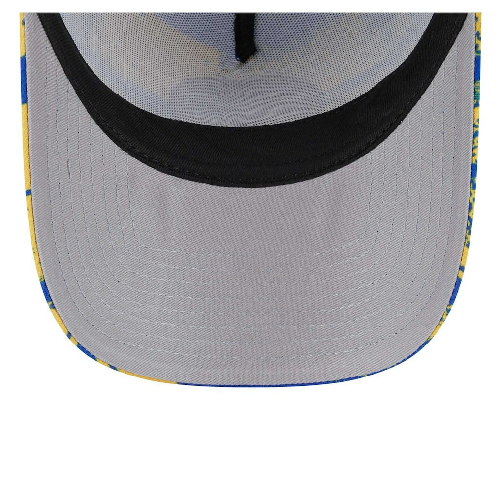 New Era - Golden State Warriors Tip Off A-Frame Trucker 9FORTY Adjustable Hat - Royal/Gold