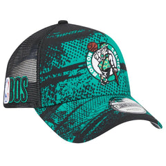 New Era - Boston Celtics Tip Off A-Frame Trucker 9FORTY Adjustable Hat - Black/Kelly Green