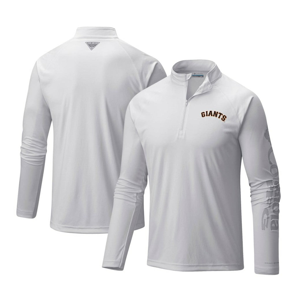 San Francisco Giants Columbia Terminal Tackle Omni-Shade Raglan Quarter-Zip Pullover Top Online