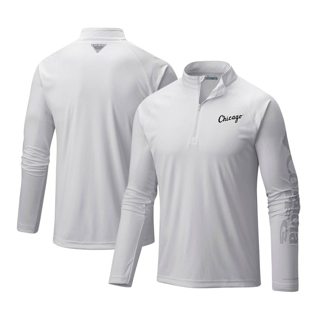 Chicago White Sox Columbia Terminal Tackle Omni-Shade Raglan Quarter-Zip Pullover Top discount