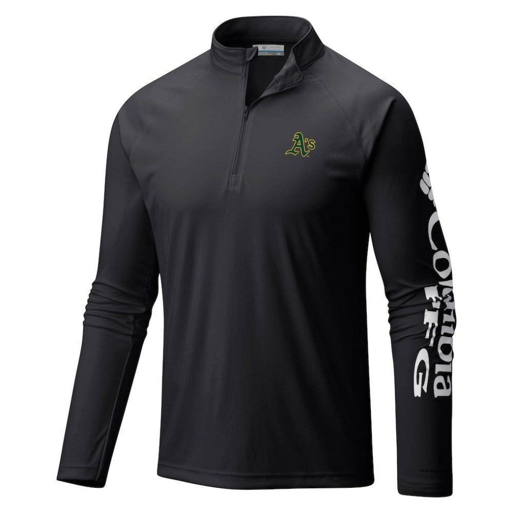 Athletics Columbia Terminal Tackle Omni-Shade Raglan Quarter-Zip Pullover Top On Sale