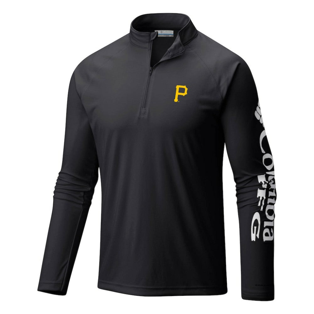 Pittsburgh Pirates Columbia Terminal Tackle Omni-Shade Raglan Quarter-Zip Pullover Top for sale