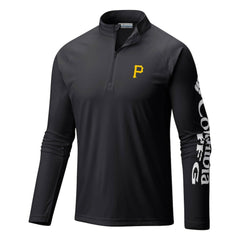 Pittsburgh Pirates Columbia Terminal Tackle Omni-Shade Raglan Quarter-Zip Pullover Top for sale