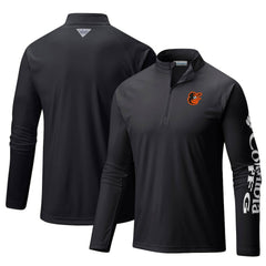 Baltimore Orioles Columbia Terminal Tackle Omni-Shade Raglan Quarter-Zip Pullover Top Lifestyle