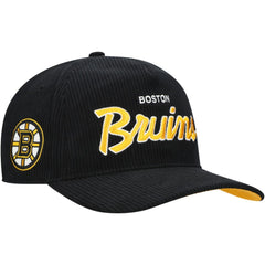 Boston Bruins '47 Crosstown Corduroy Hitch Adjustable Hat Black
