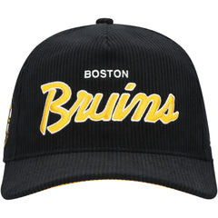 Boston Bruins '47 Crosstown Corduroy Hitch Adjustable Hat Black
