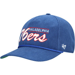 47 brand - Philadelphia 76ers '47 Double Header Sidepatch Cord Hitch Adjustable Hat - Royal