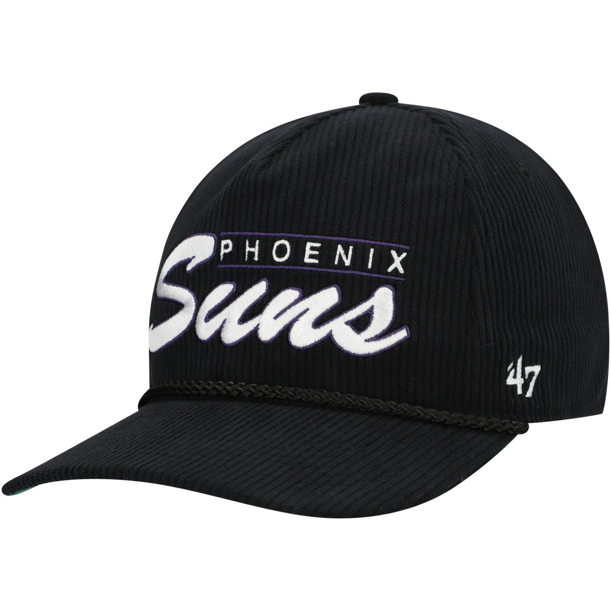 47 brand - Phoenix Suns '47 Double Header Sidepatch Cord Hitch Adjustable Hat - Black