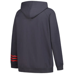 Washington Capitals Fanatics Women's Plus Size Lightweight Fleece Raglan Pullover Hoodie Charcoal
