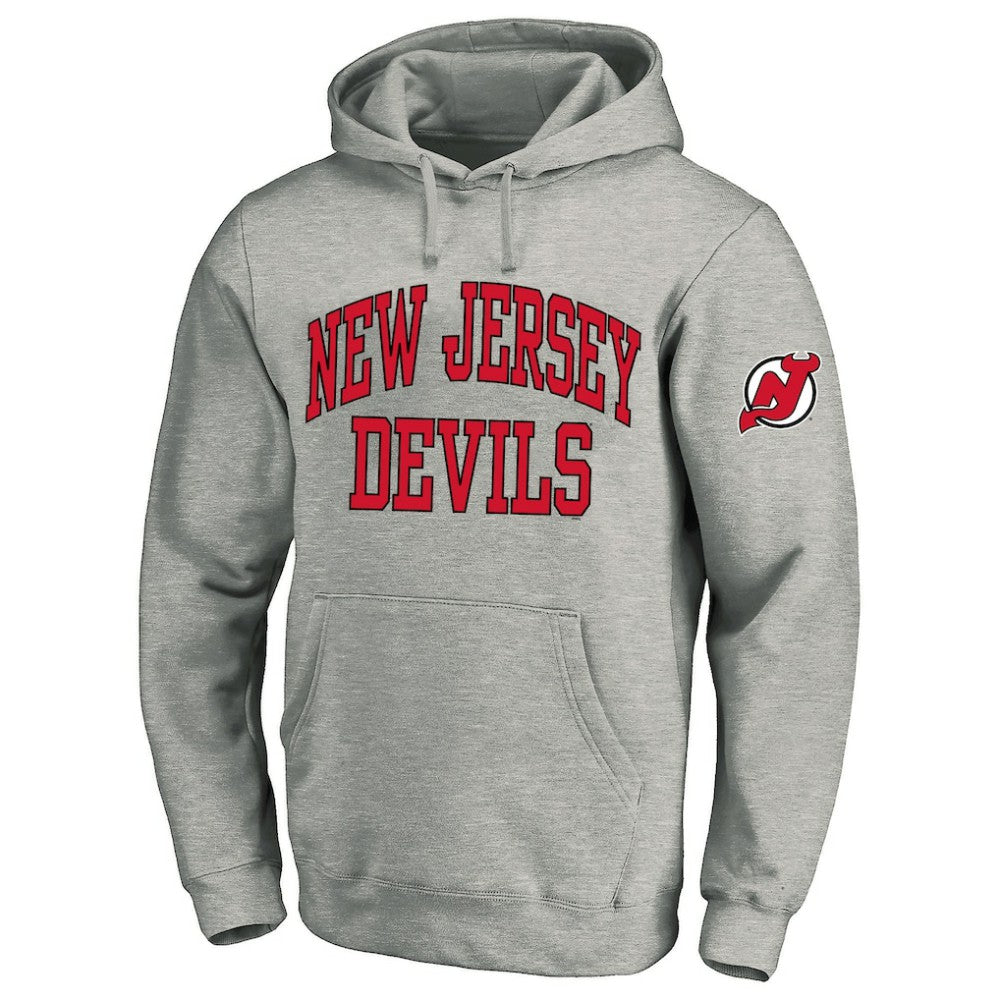 New Jersey Devils - Fanatics Big & Tall Fleece Pullover Hoodie Heather Gray
