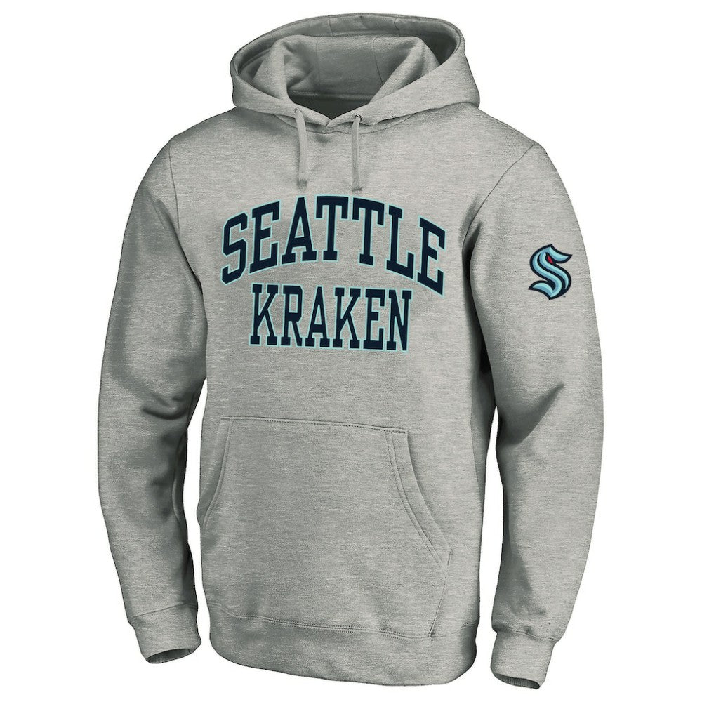 Seattle Kraken Fanatics Big & Tall Fleece Pullover Hoodie Heather Gray