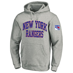New York Rangers Fanatics Big & Tall Fleece Pullover Hoodie Heather Gray
