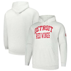 Detroit Red Wings - Fanatics Big & Tall Fleece Pullover Hoodie Heather Gray