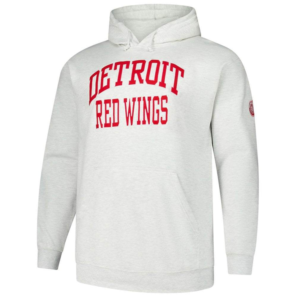 Detroit Red Wings - Fanatics Big & Tall Fleece Pullover Hoodie Heather Gray