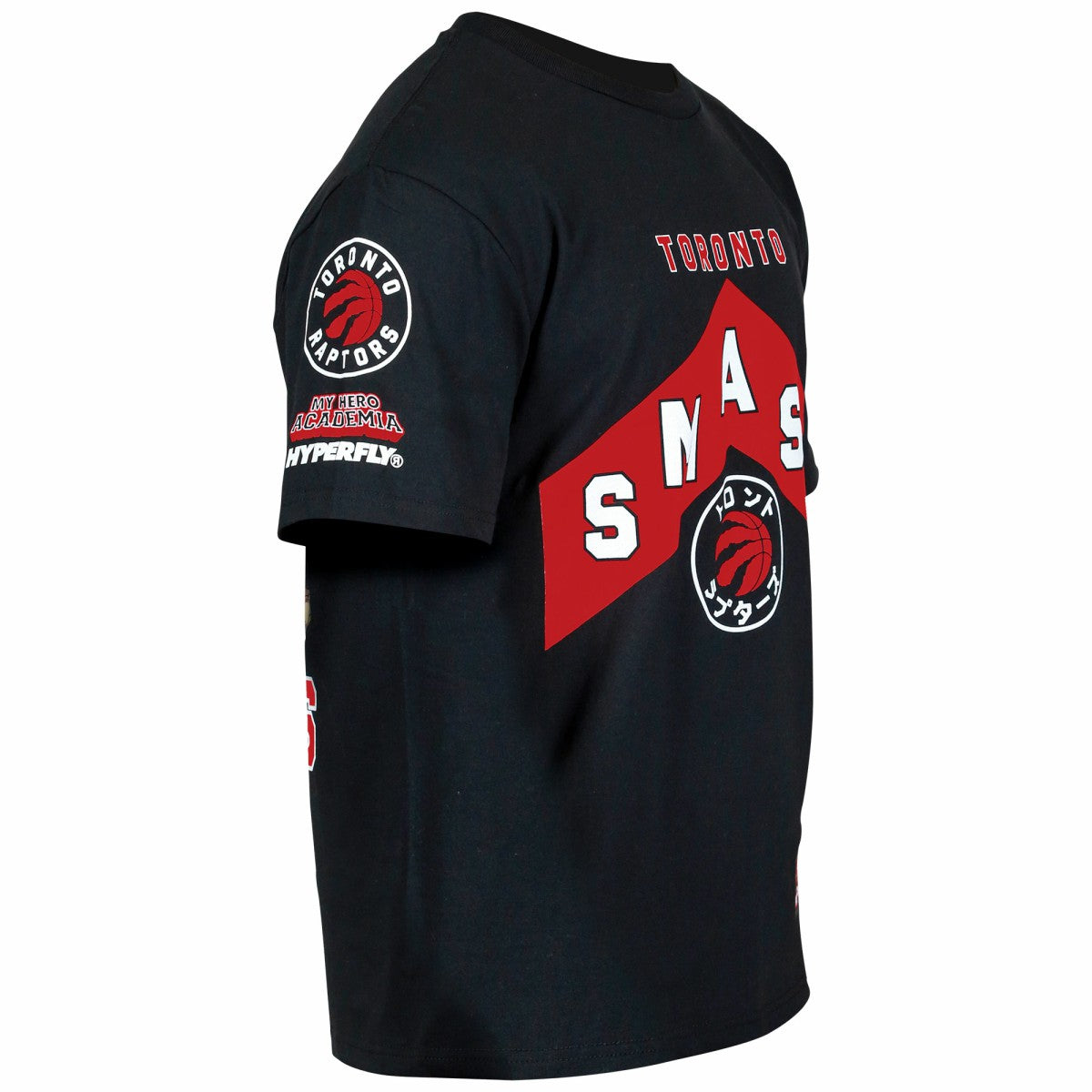 NBA - Toronto Raptors Hyperfly Unisex NBA x My Hero Academia All Might Smash T-Shirt - Black